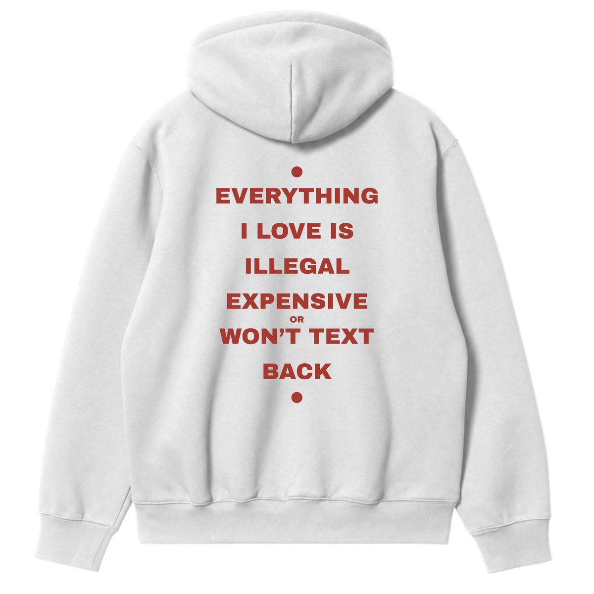Everything I Love - Won't Text Back Hoodie
