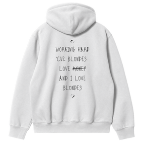 Working Hard Blonde Hoodie